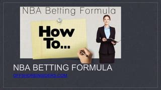 nba handicapping formula.